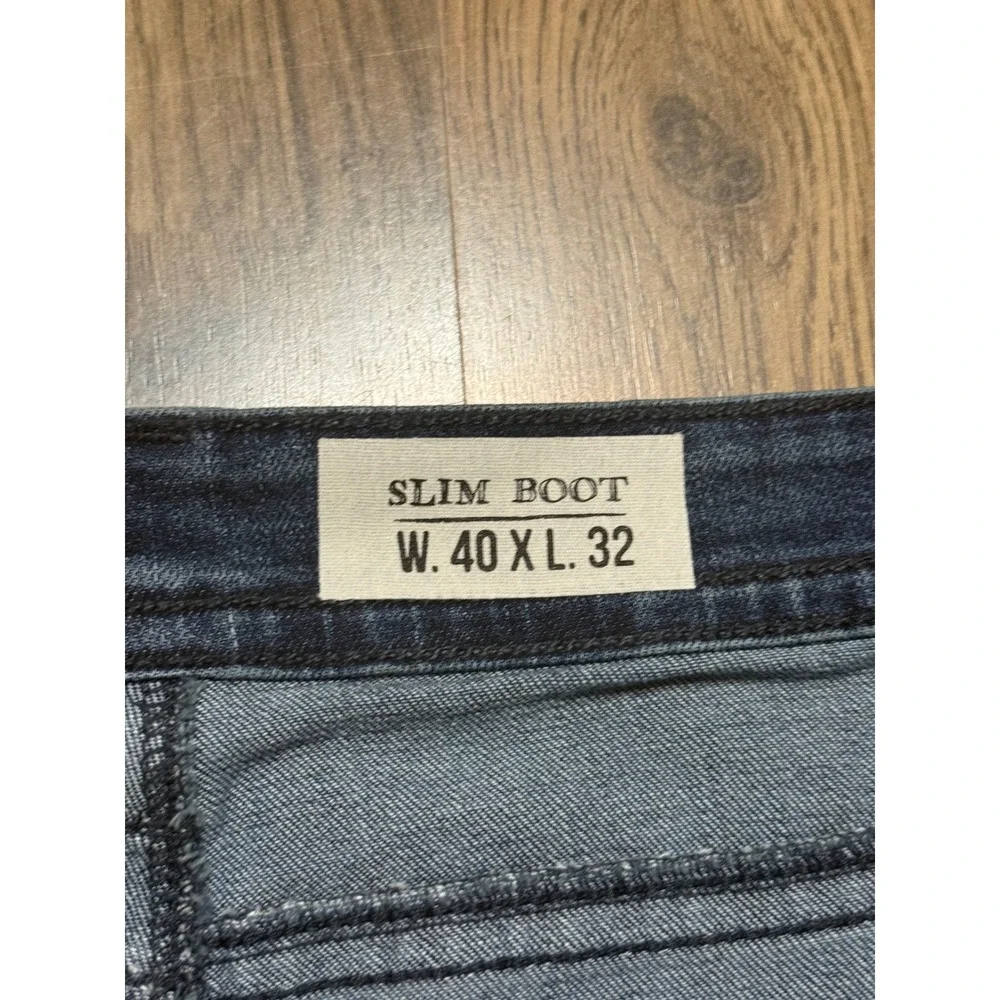 TK Axel Jeans Mens Size 40 Blue Denim Jeans Dark Wash Pockets Slim Boot